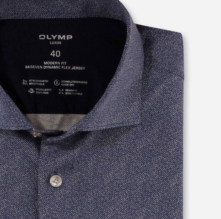 Oblymp Luxor 24/Seven, Businesshemd, modern fit, Kent, Marine Riesige Ersparnisse