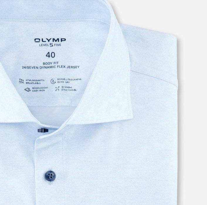 Oblymp Level Five 24/Seven, Businesshemd, body fit, Kent, Bleu Auslauf