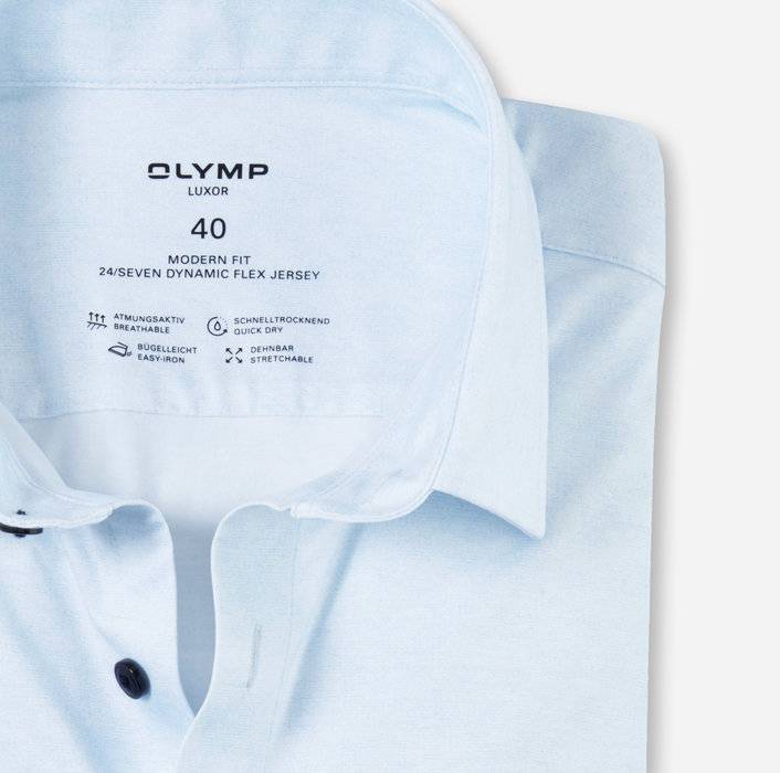 Oblymp Luxor 24/Seven, Businesshemd, modern fit, New Kent, Bleu im Angebot