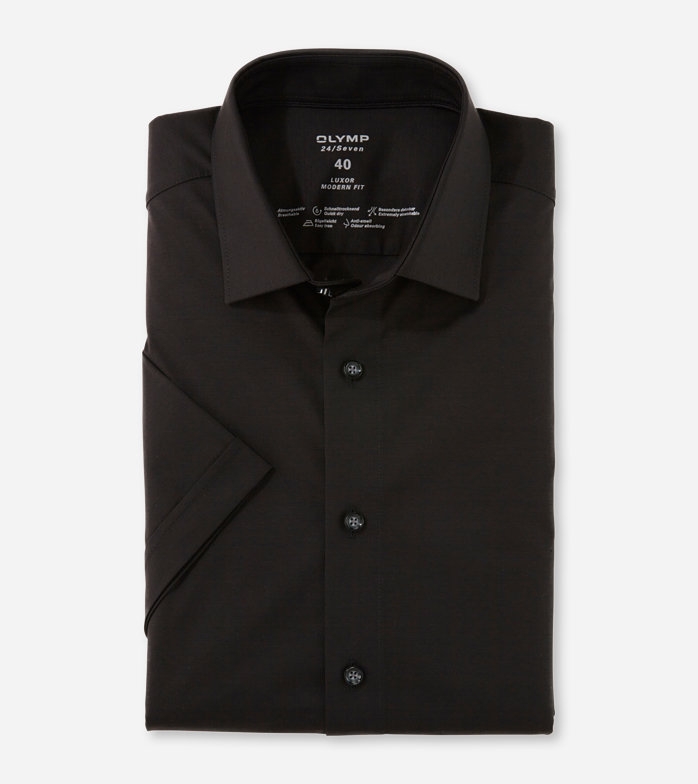 Oblymp Luxor 24/Seven, Businesshemd, modern fit, New Kent, Schwarz Meist gekauft