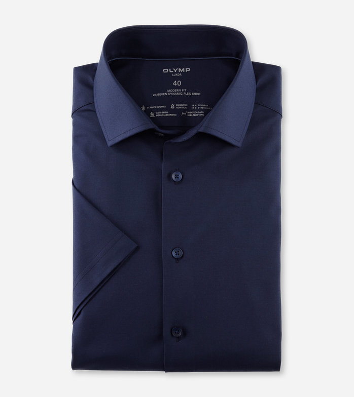 Oblymp Luxor 24/Seven, Businesshemd, modern fit, Global Kent, Marine Online Shopping