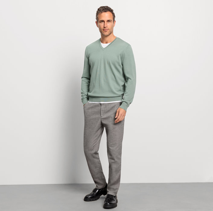 Oblymp Casual Strick, Pullover, Grau-Grün VIP-Rabatte