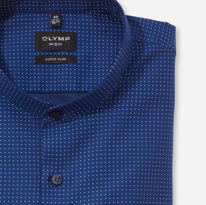 Oblymp No. Six, Businesshemd, super slim, Stehkragen, Marine Outlet
