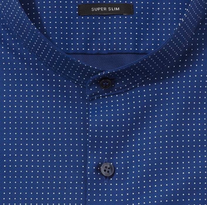 Oblymp No. Six, Businesshemd, super slim, Stehkragen, Marine Outlet