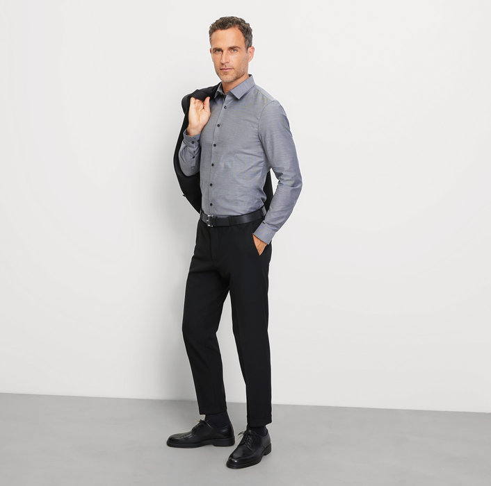Oblymp No. Six, Businesshemd, super slim, Urban Kent, Schwarz Meist gekauft