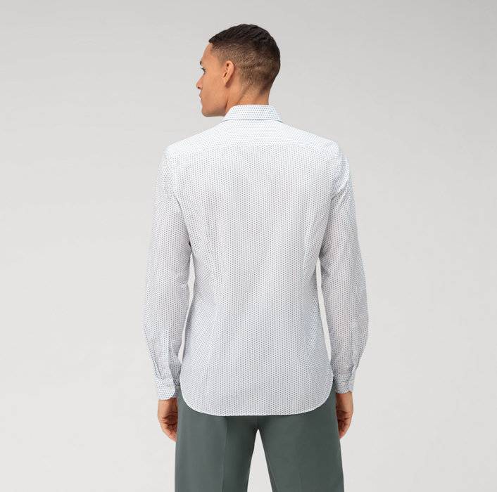 Oblymp Level Five garment washed, Businesshemd, body fit, Kent, Bleu Preisnachlass