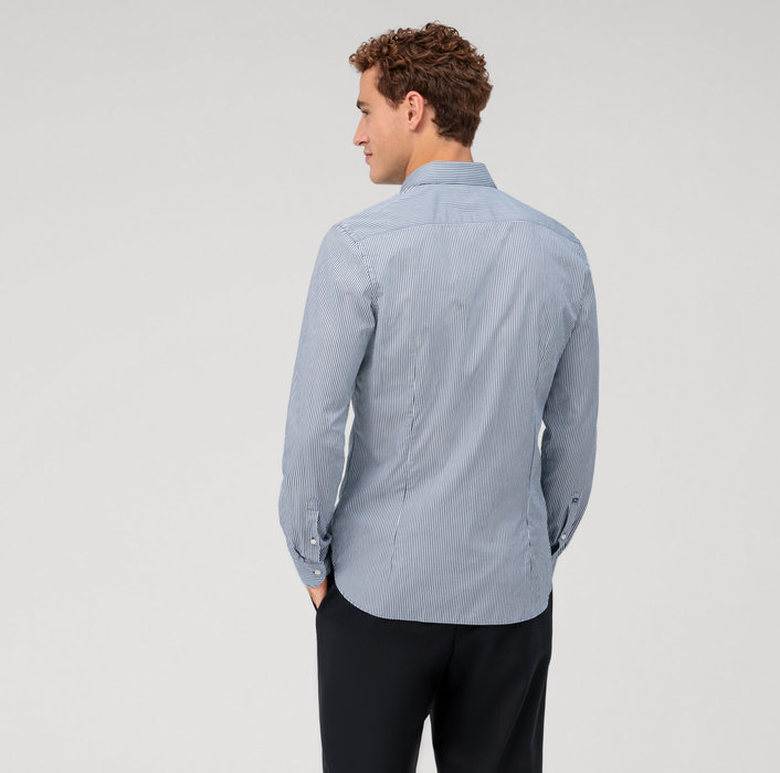 Oblymp Level Five garment washed, Businesshemd, body fit, Kent, Marine Black Friday