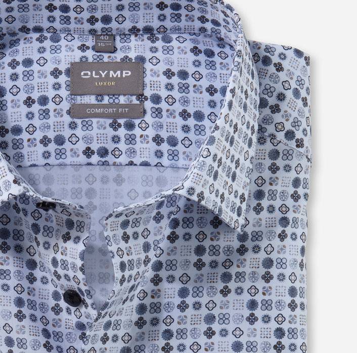 Oblymp Luxor, Businesshemd, comfort fit, New Kent, Bleu Riesige Ersparnisse
