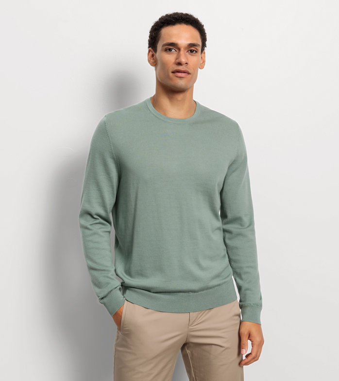 Oblymp Casual Strick, Pullover, Grau-Grün zollfrei