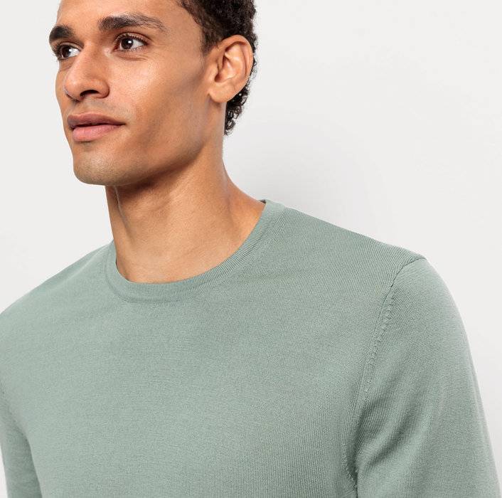 Oblymp Casual Strick, Pullover, Grau-Grün zollfrei