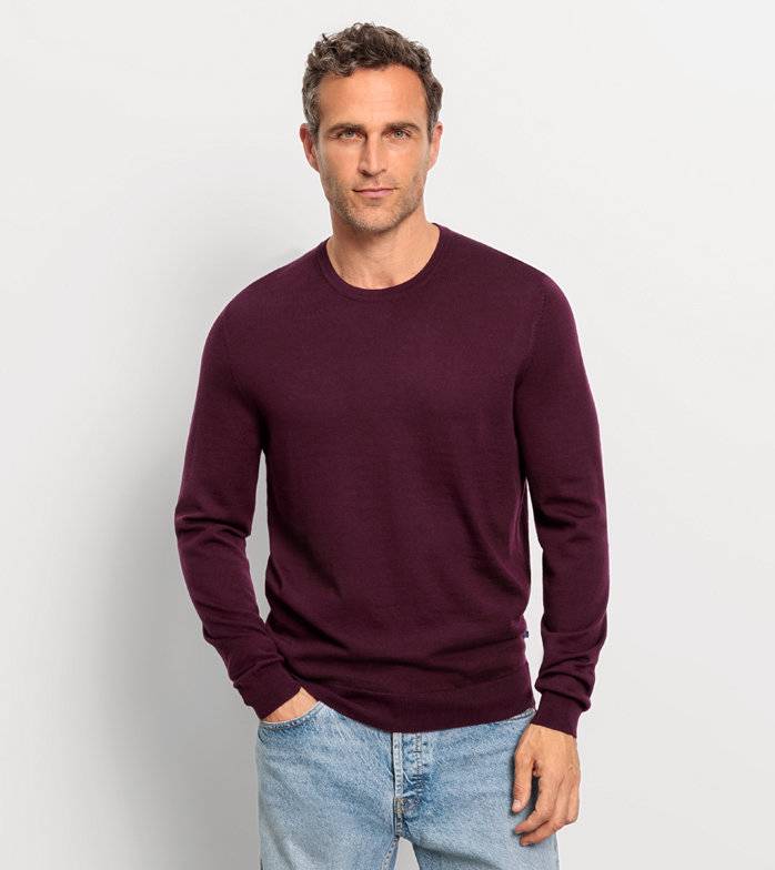 Oblymp Casual Strick, Pullover, Pflaume Outlet