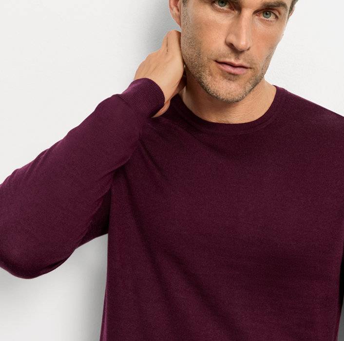 Oblymp Casual Strick, Pullover, Pflaume Outlet