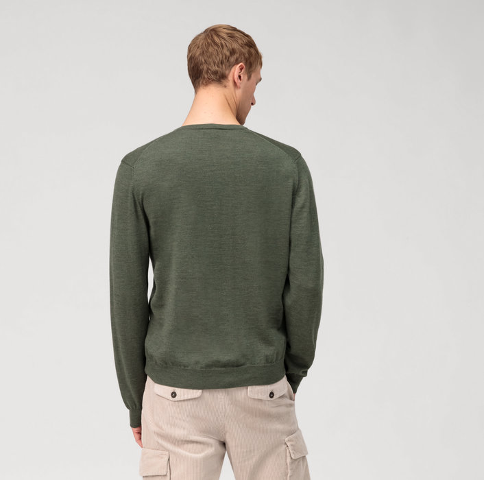 Oblymp Casual Strick, Pullover, Oliv Limitierter Zeitrabatt