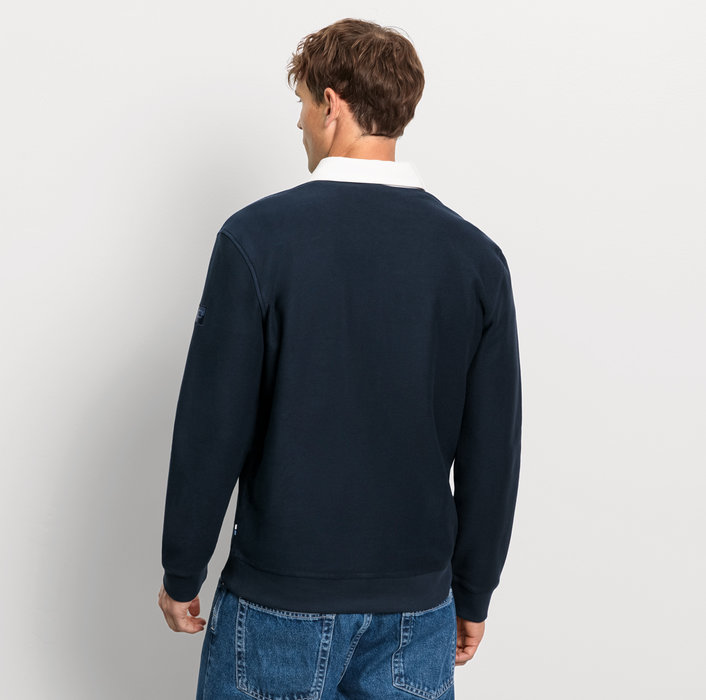 Oblymp Casual Wirk, Polo langarm, Marine Rabatt
