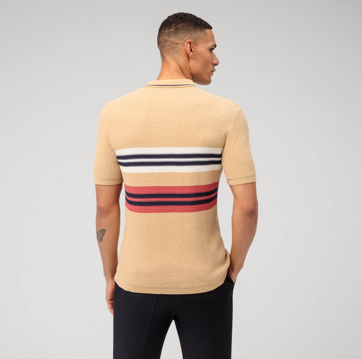 Oblymp Casual Strick, Polo, Hellbeige Blitzangebot