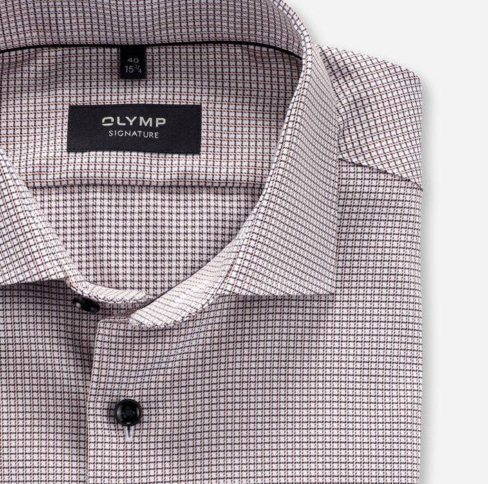 Oblymp SIGNATURE, Businesshemd, tailored fit, SIGNATURE Kent, Rotbraun Meist gekauft