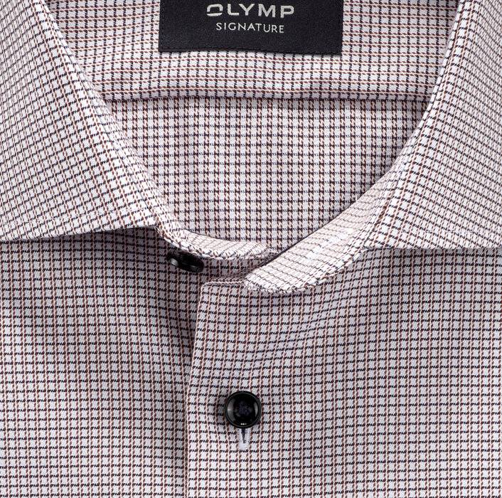 Oblymp SIGNATURE, Businesshemd, tailored fit, SIGNATURE Kent, Rotbraun Meist gekauft