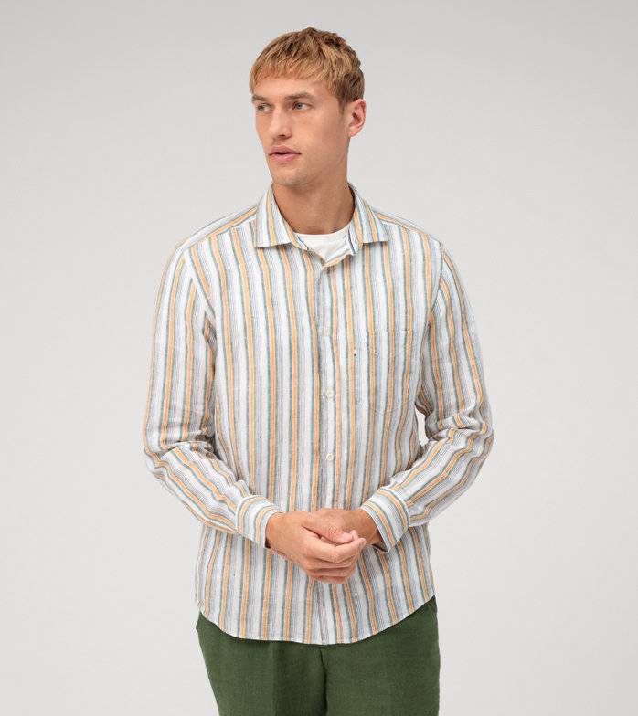 Oblymp Casual, Freizeithemd, regular fit, Kent, Grau-Grün Versandkostenfrei