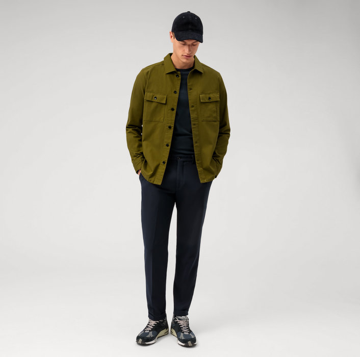 Oblymp Casual, Freizeithemd, Overshirt, Kent, Grau-Grün Black Friday