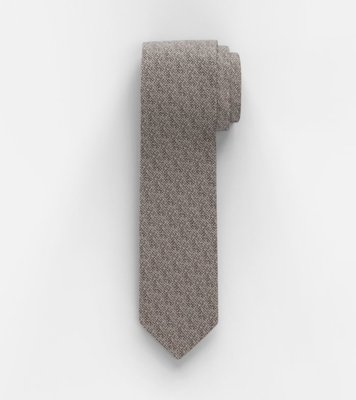 Oblymp Krawatte, slim 6,5 cm, Natur