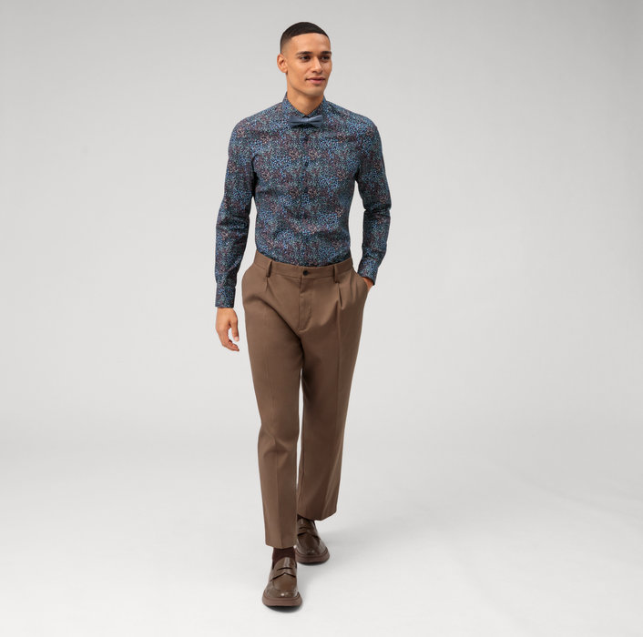 Oblymp No. Six, Businesshemd, super slim, Modern Kent, Granat Valentinstagsangebot