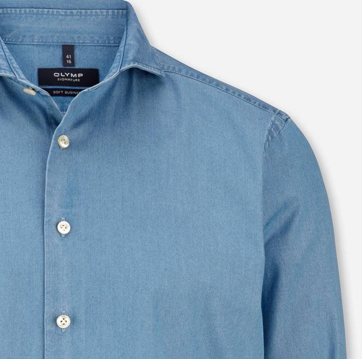 Oblymp SIGNATURE Casual, Freizeithemd, tailored fit, Haifisch, Bleu Neuheiten