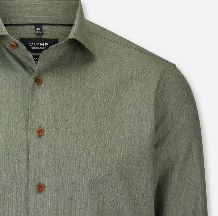 Oblymp SIGNATURE Casual, Freizeithemd, tailored fit, Kent, Hellgrün Saisonale Angebote