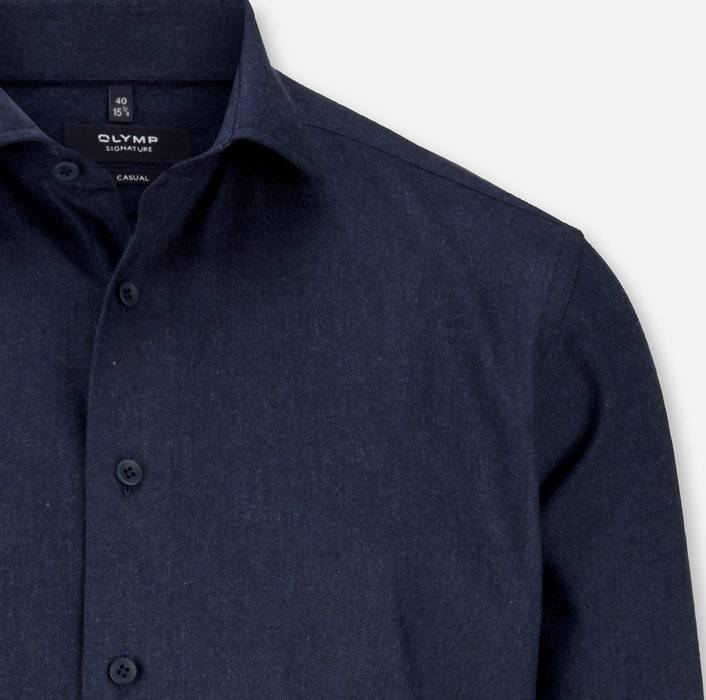 Oblymp SIGNATURE Casual, Freizeithemd, tailored fit, SIGNATURE Kent, Nachtblau Tägliche Deals