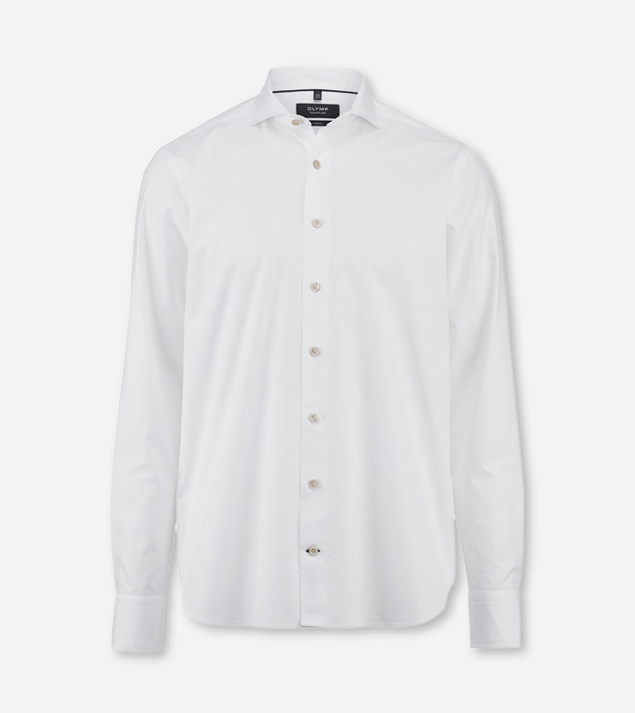 Oblymp SIGNATURE Casual, Freizeithemd, tailored fit, Haifisch, Weiß VIP-Rabatte