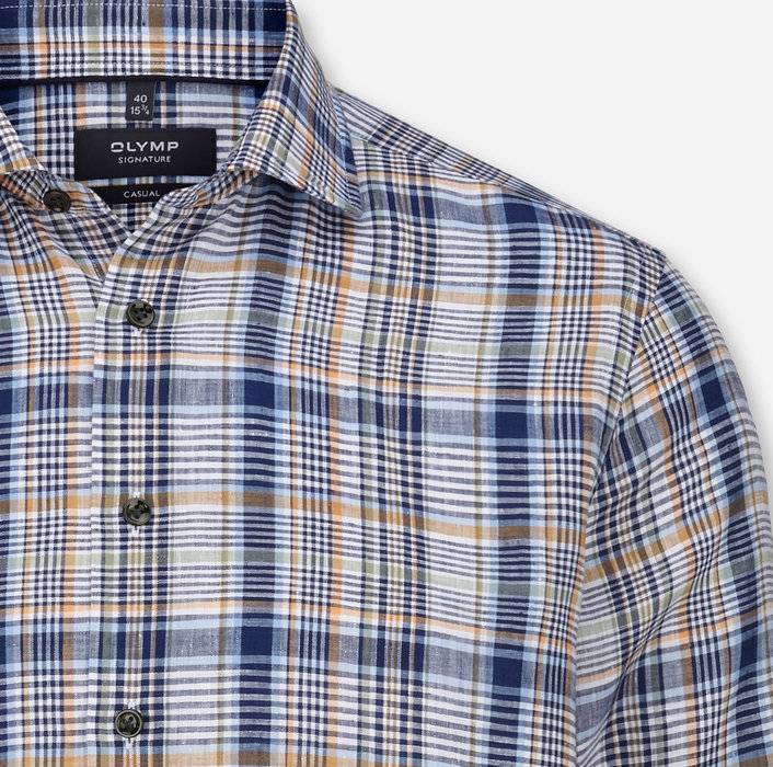 Oblymp SIGNATURE Casual, Freizeithemd, tailored fit, Kent, Bleu Bis zu 50% Rabatt