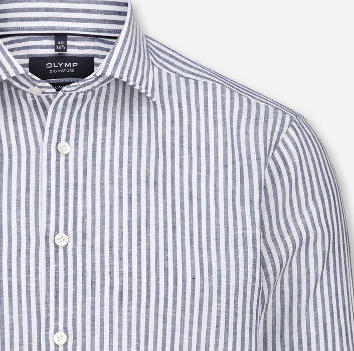 Oblymp SIGNATURE Casual, Freizeithemd, tailored fit, Kent, Blau Bis zu 65% Rabatt