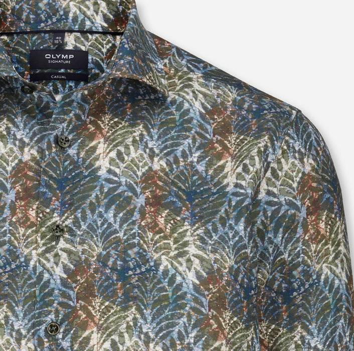 Oblymp SIGNATURE Casual, Freizeithemd, tailored fit, Kent, Bleu Sonderangebot der Fabrik