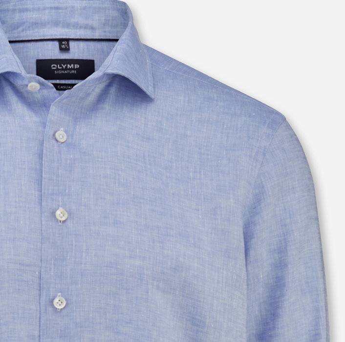 Oblymp SIGNATURE Casual, Freizeithemd, tailored fit, Kent, Bleu Nur noch ein Tag übrig