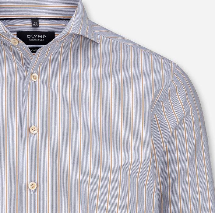 Oblymp SIGNATURE Casual, Freizeithemd, tailored fit, Haifisch, Nachtblau Super Rabatt