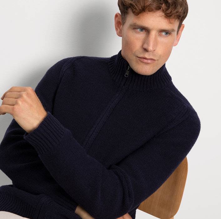 Oblymp Casual Strick, Strickjacke, Marine zollfrei