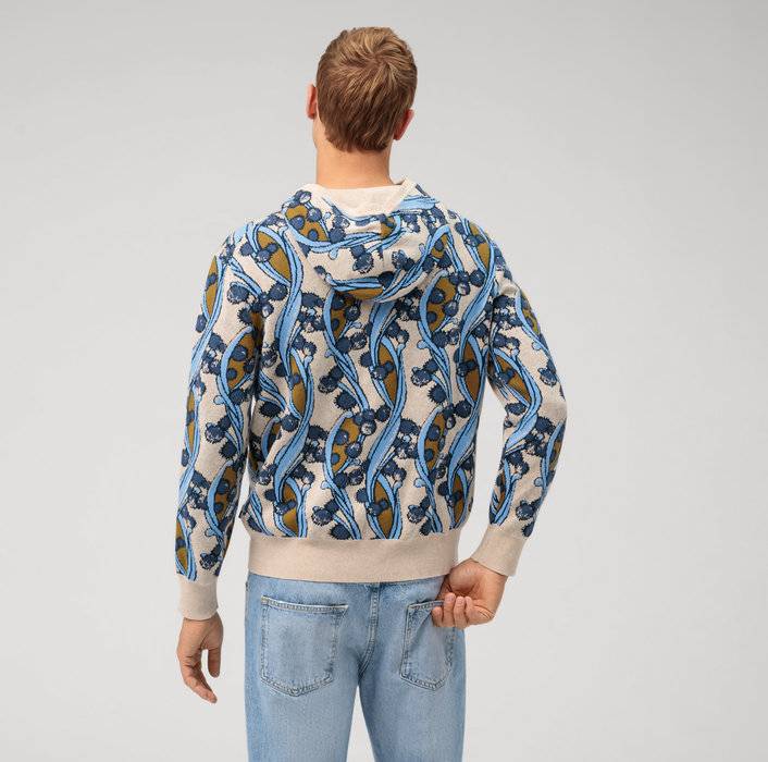 Oblymp Casual Strick, regular fit, Hoodie, Hellbeige Limitierter Zeitrabatt