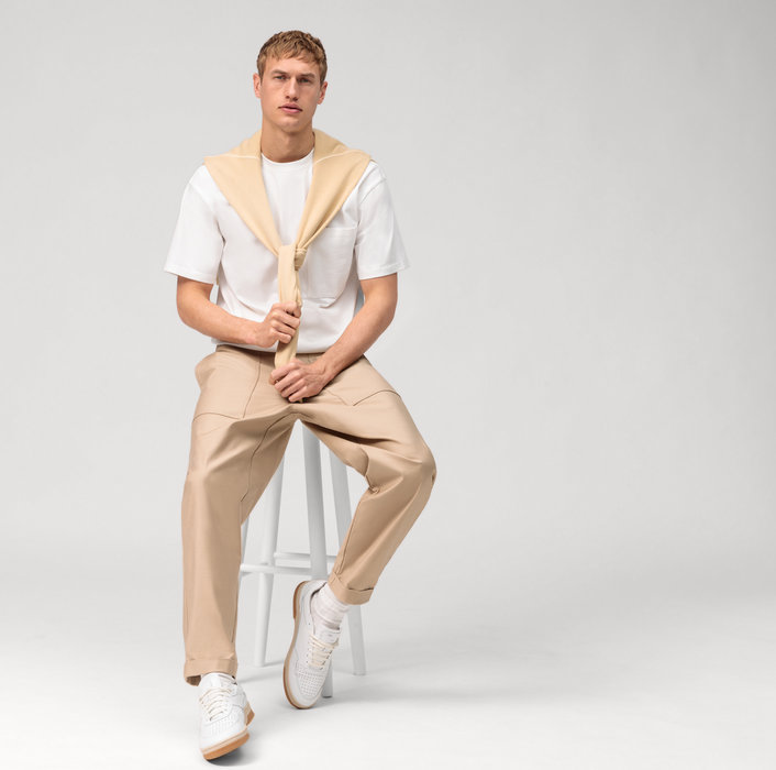 Oblymp Casual Wirk, T-Shirt, Off White Saisonschlussverkauf