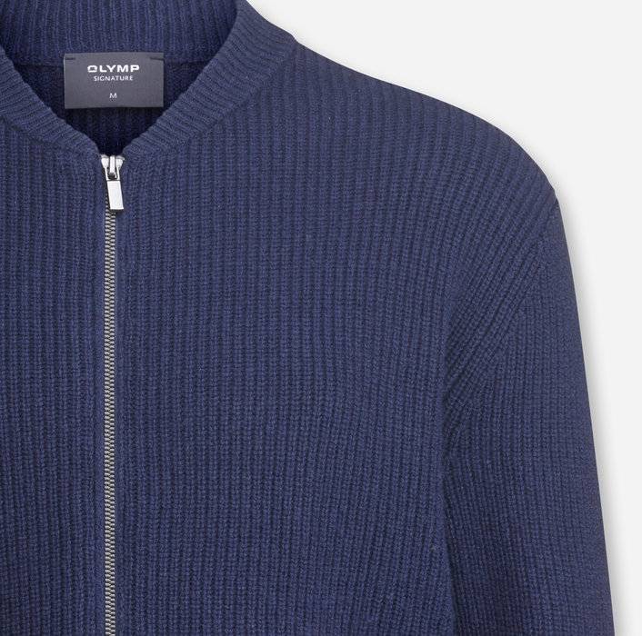 Oblymp SIGNATURE Strick, Strickjacke, Nachtblau Kostenlose Rückgabe
