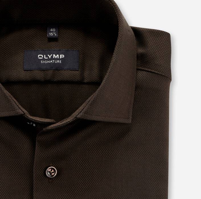 Oblymp SIGNATURE, Businesshemd, tailored fit, SIGNATURE Kent, Braun Letzte 3 Tage
