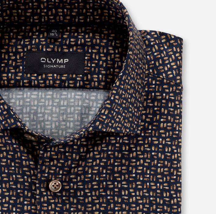Oblymp SIGNATURE, Businesshemd, tailored fit, SIGNATURE Kent, Nachtblau Neueste Stile