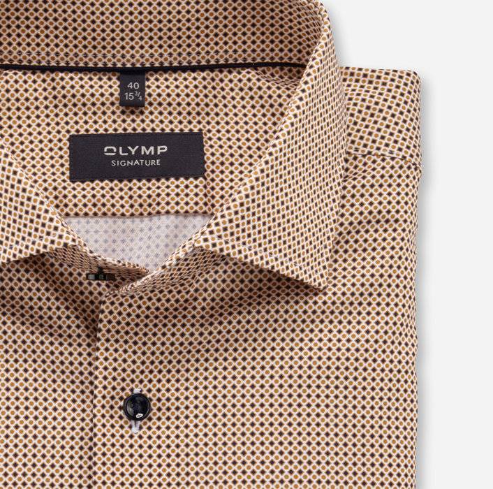 Oblymp SIGNATURE, Businesshemd, tailored fit, SIGNATURE Kent, Caramel Preisnachlass