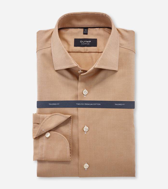 Oblymp SIGNATURE, Businesshemd, tailored fit, SIGNATURE Kent, Caramel Saisonschlussverkauf