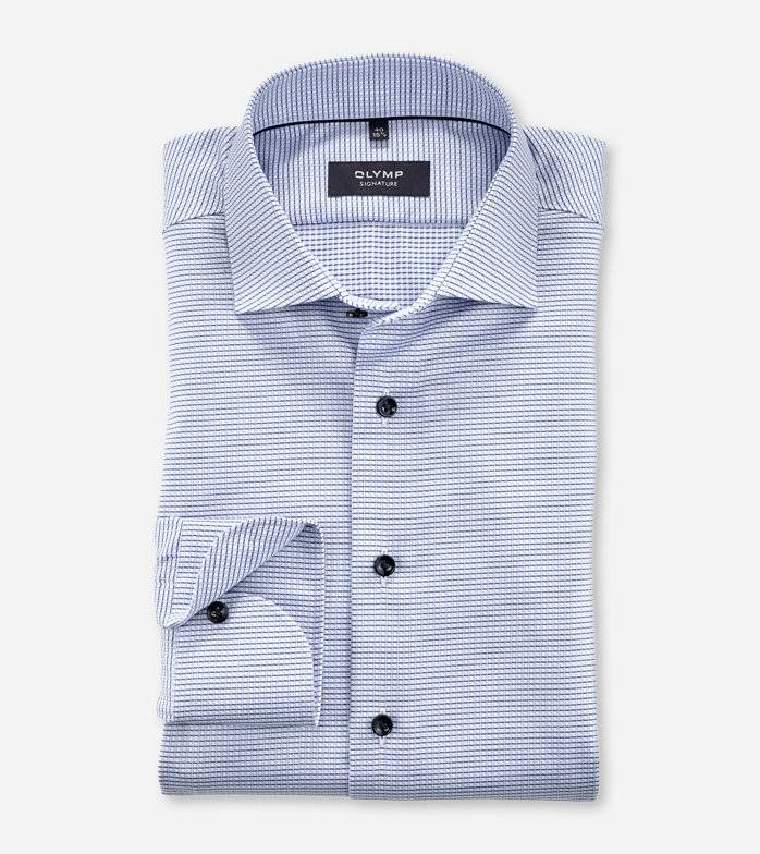 Oblymp SIGNATURE, Businesshemd, tailored fit, SIGNATURE Kent, Bleu Muttertagsangebot