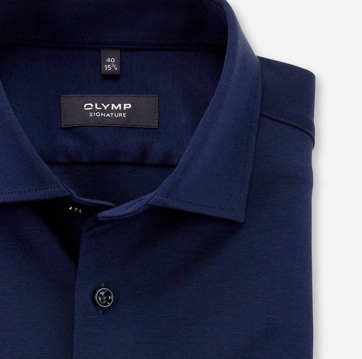 Oblymp SIGNATURE, Businesshemd, tailored fit, SIGNATURE Kent, Nachtblau Vatertagsangebot