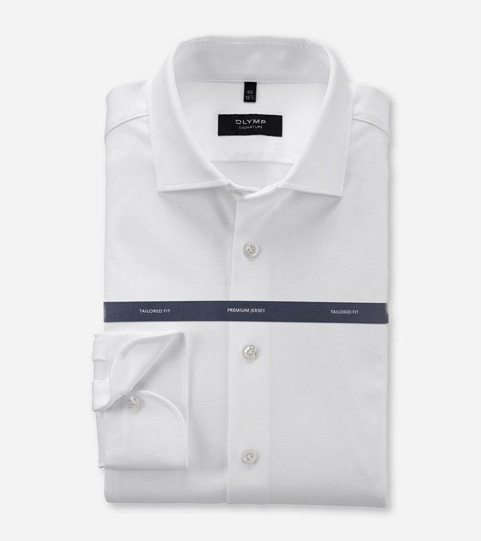 Oblymp SIGNATURE, Businesshemd, tailored fit, SIGNATURE Kent, Weiß Lagerräumung
