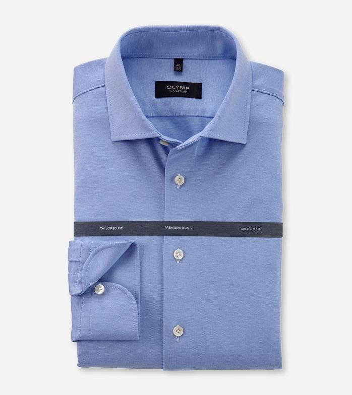 Oblymp SIGNATURE, Businesshemd, tailored fit, SIGNATURE Kent, Bleu Online Outlet