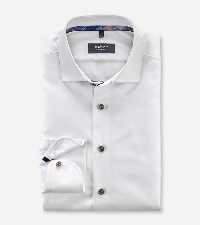 Oblymp SIGNATURE, Businesshemd, tailored fit, SIGNATURE Kent, Weiß Zeitlich begrenztes Angebot