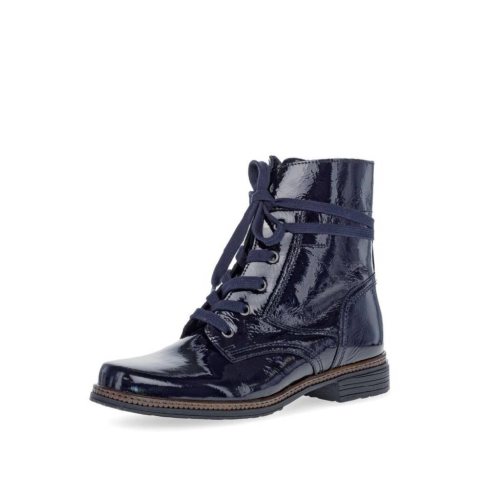 Pius Gabor Schnürstiefelette blau Fabrikladen