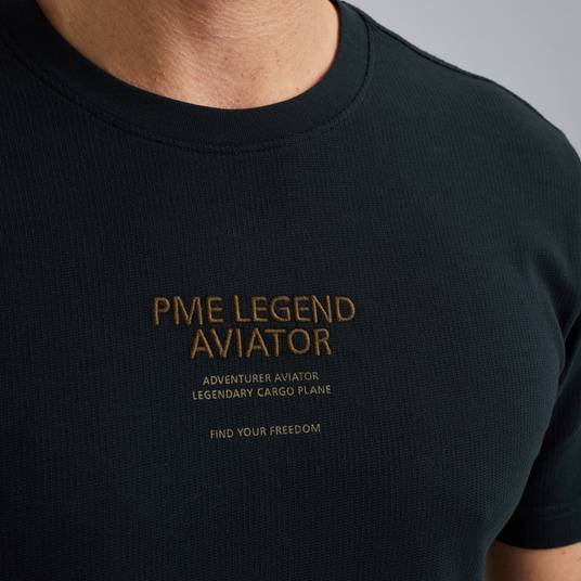 Pme Legend T-Shirt mit Waffelstruktur Sonderangebot