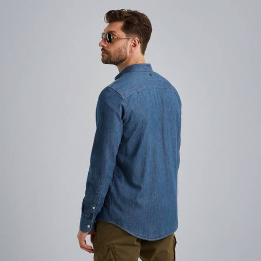Pme Legend Hemd mit Indigo-Waschung Kostenlose Rückgabe